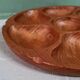 Vintage teak snack serving bowl, 1960s