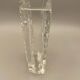 Thick crystal vase by Daum. Sculpted decor in a modernist style. 1960 - 70.