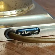 LE DAUPHIN lamp in vintage ceramic and brass