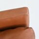 Canapé scandinave trois places en palissandre et cuir marron Danemark 1960
