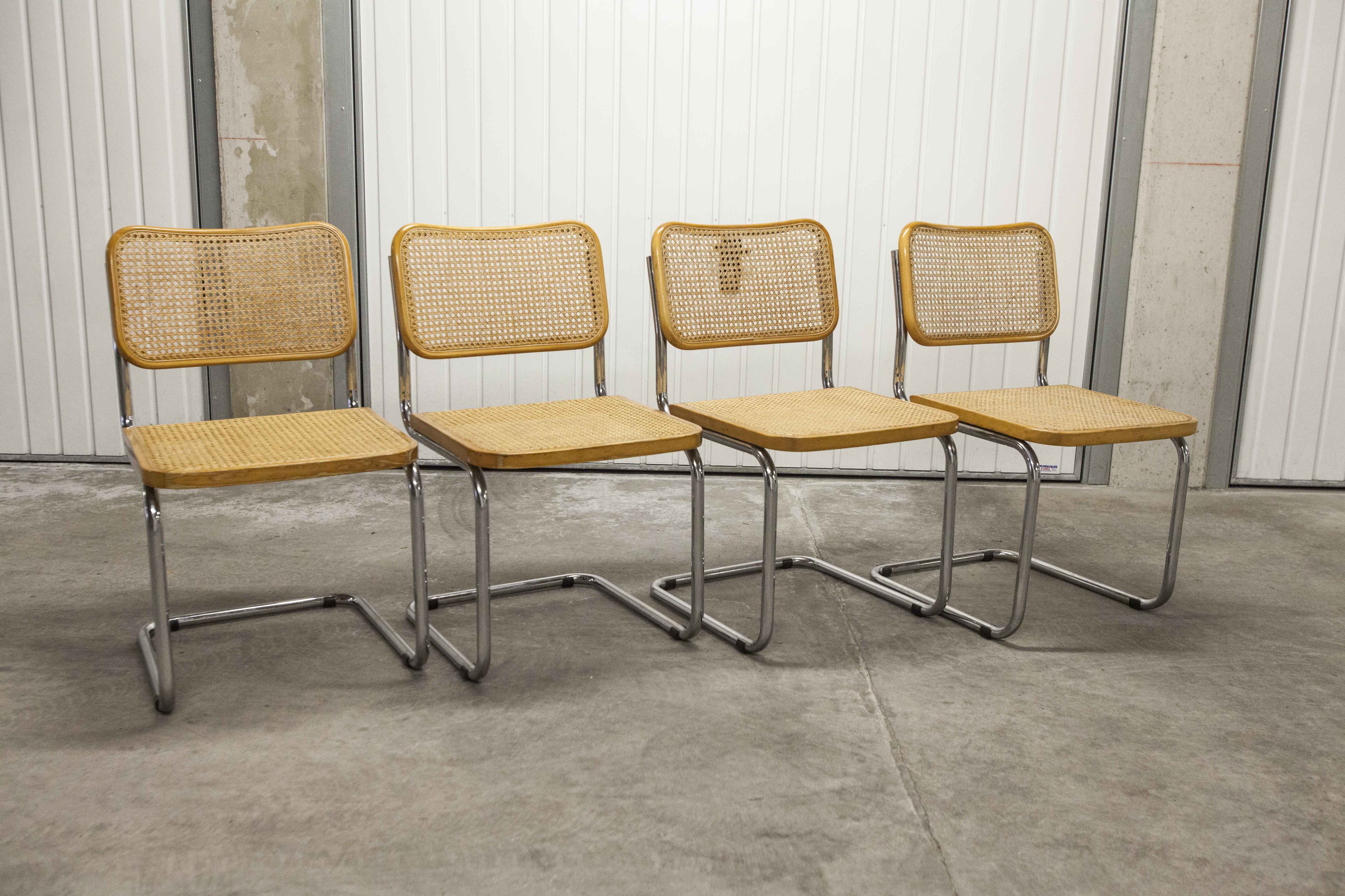 4 Breuer B32 chairs made in italy