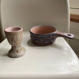 Egg cup and fondue pot