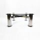 Pace Postmodern Coffee Table 1980s Vintage Retro Italy Chrome Glass