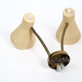 Italian wall lamp double flexible 1950
