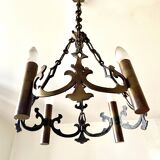 Neo-Gothic chandelier with 4 lights