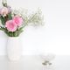 Glass and foot candy in silver metal, molded glass, Vintage French, authentic