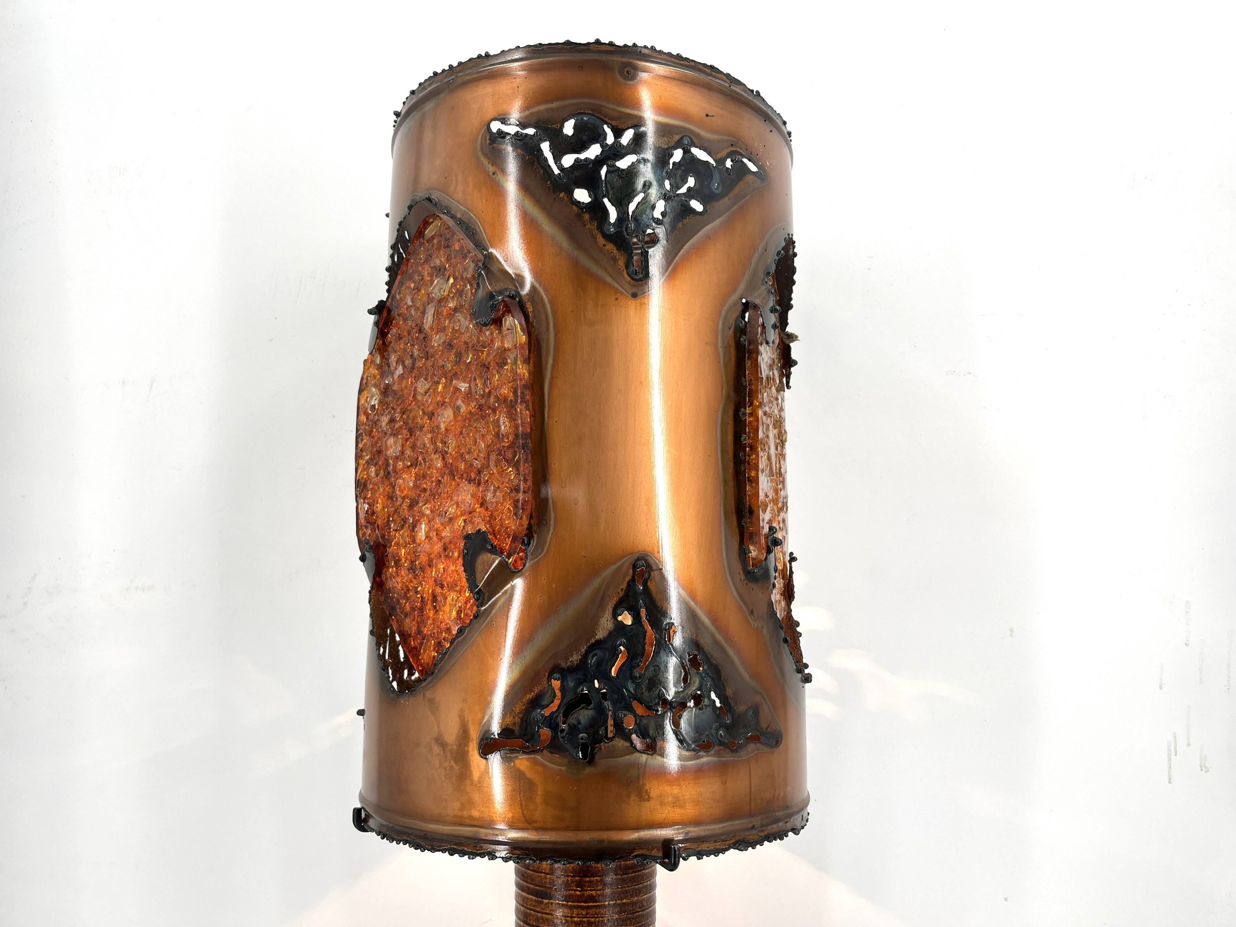 XL table lamp by Potterie D'Accolay, 1970s