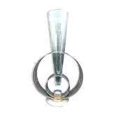 Formano 80s cornet vase - Metal and Glass