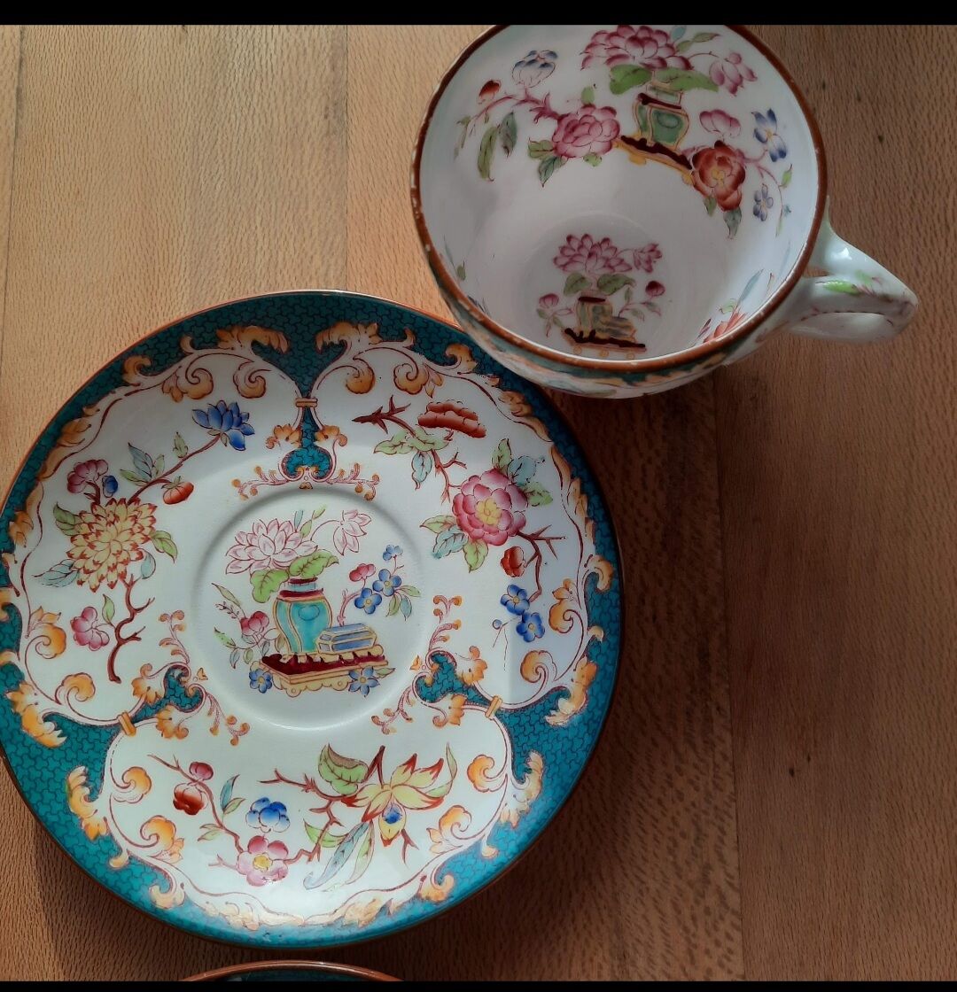 4 cups and under cups of the 19th century earthenware factory of sarreguemines