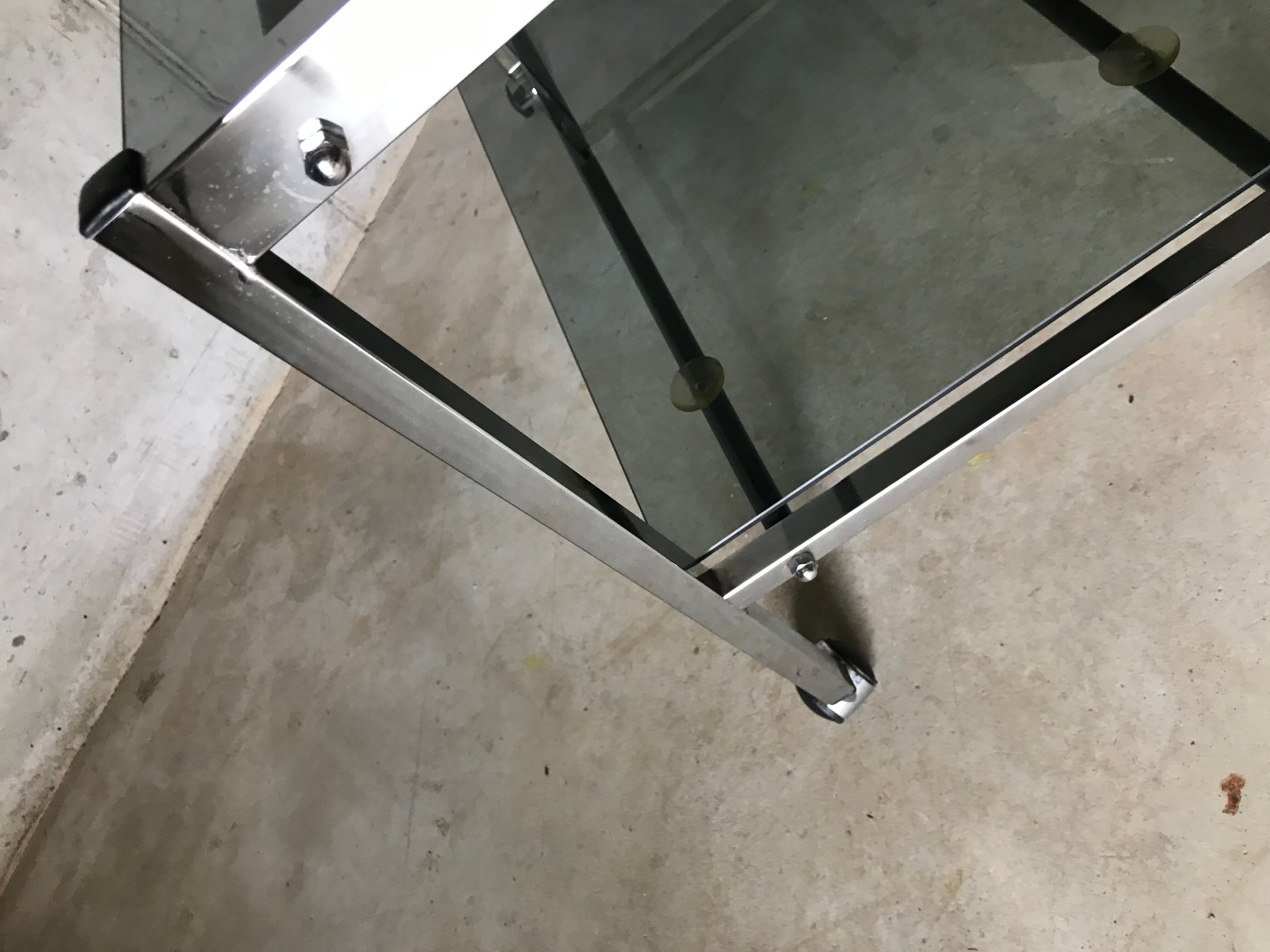Vintage glass and metal service