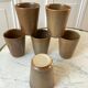 Set of 6 glasses in stoneware Digoin Sarreguemines 70s