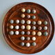 Solitaire game in exotic wood and semi-precious stones