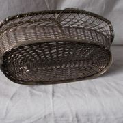 Présentoir de table à bouteille en métal argenté