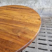 Old round table walnut dining table 140 cm
