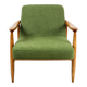 Vintage armchair GFM 300-202 designed by J. Kedziorek, 1970s loft style, green boucle - 2 pieces available.