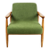 Vintage armchair GFM 300-202 designed by J. Kedziorek, 1970s loft style, green boucle - 2 pieces available.