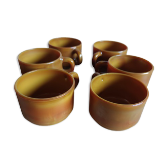 Set of 6 Arcopal coffee cups