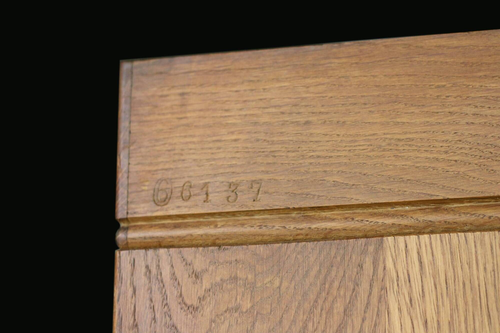 Oak flap cabinet (1930s/40s). Comes from a school.
