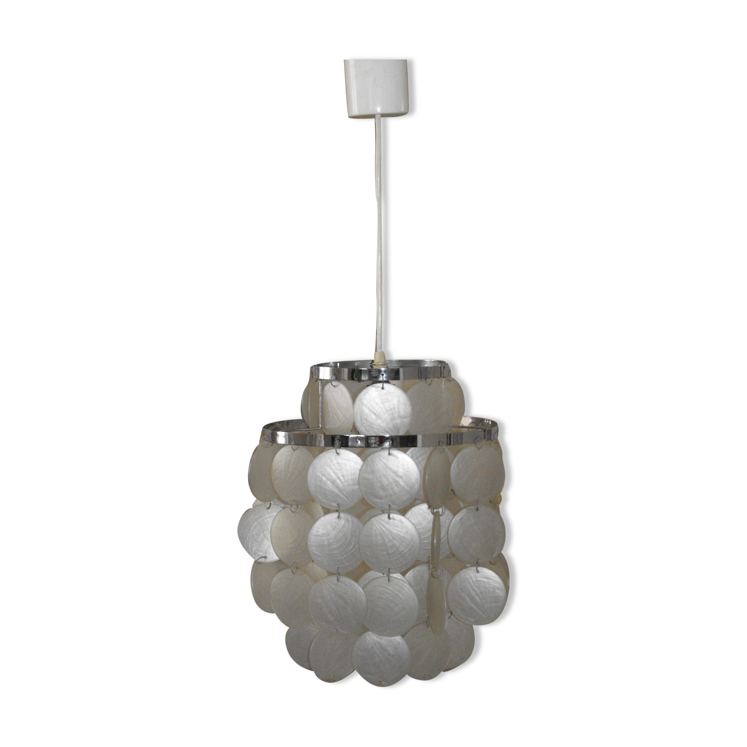 Mother-of-pearl chandelier 70s.