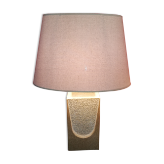 Lampe à poser vintage en travertin