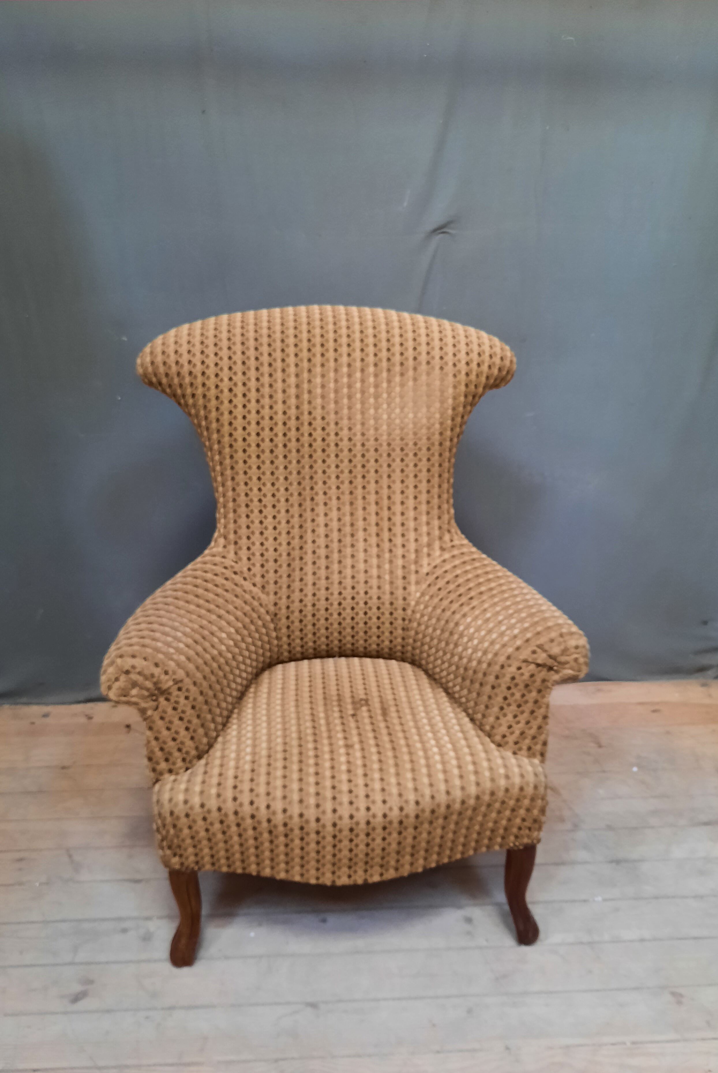 Fauteiuil toad upholstered Napoleon III