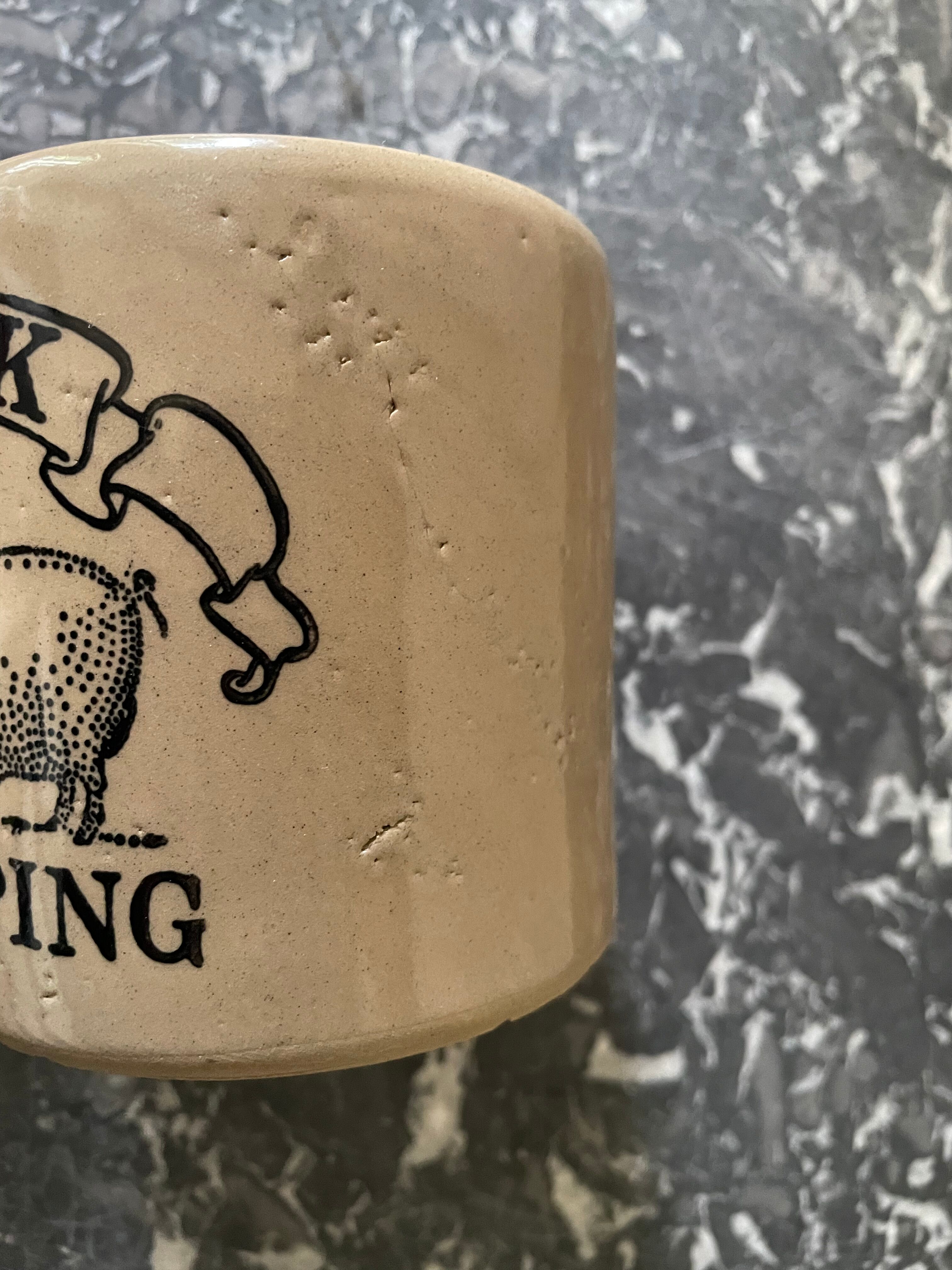 Glazed stoneware pot