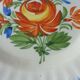 Old plate decoration flowers, ceramic from Auvillar, 18-19th