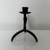 Zoomorphic dragon candle holder in wrought iron