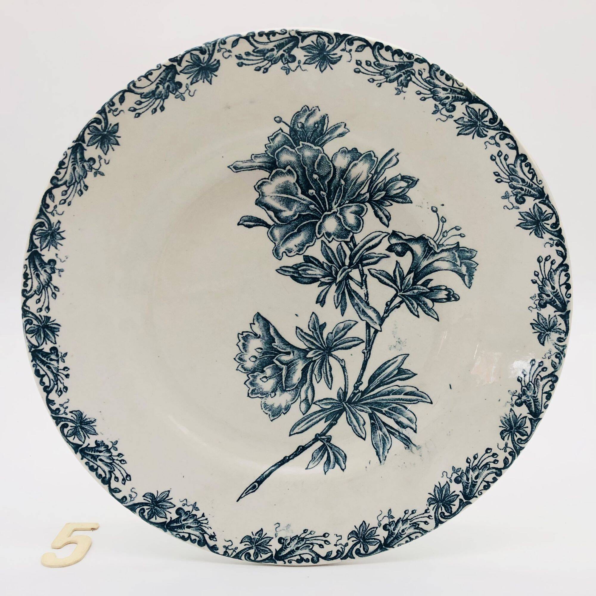 6 Assiettes plates “St-Amand- Grands Établissements Céramique"