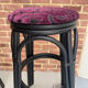 Paire de tabouret rotin noir