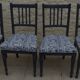 4 Louis XVI style chairs in black aged effect, Completely revamped