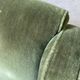 Vintage club armchair in green/khaki velvet fabric