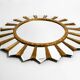 Large gilded Italian XXL Regency Sunburst Wall Mirror | diameter 93 cm