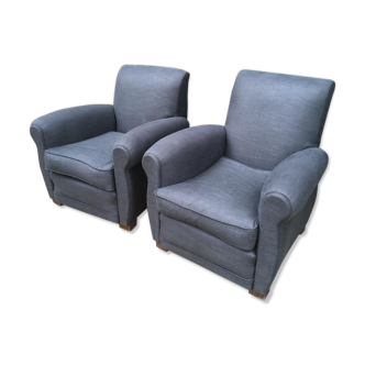 Pair of club armchairs, 20th century