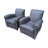 Pair of club armchairs, 20th century
