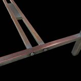 Art Deco side table desk in nickel-plated copper and white marble
