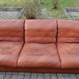 Vintage oxred Rolf Benz Leather Sofa