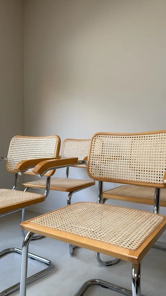 Four vintage Cesca chairs