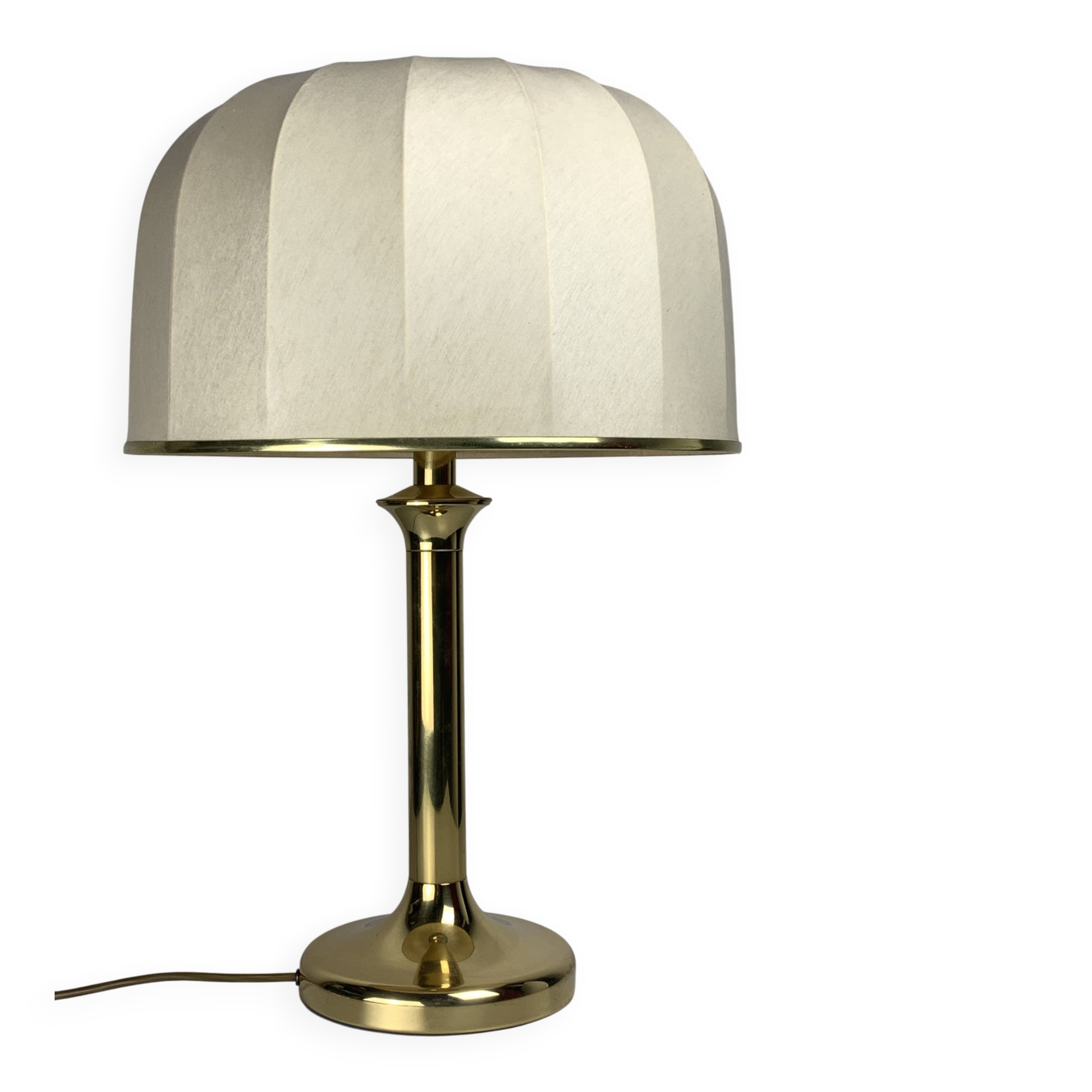 MIDCENTURY HOLLYWOOD REGENCY BRASS MUSHROOM TABLE LAMP VIENNA AUSTRIA 1960S