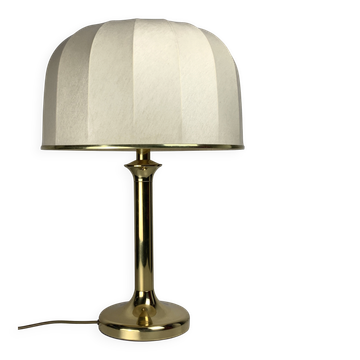 MIDCENTURY HOLLYWOOD REGENCY BRASS MUSHROOM TABLE LAMP VIENNA AUSTRIA 1960S