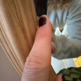 Miroir ovale en bois de pin