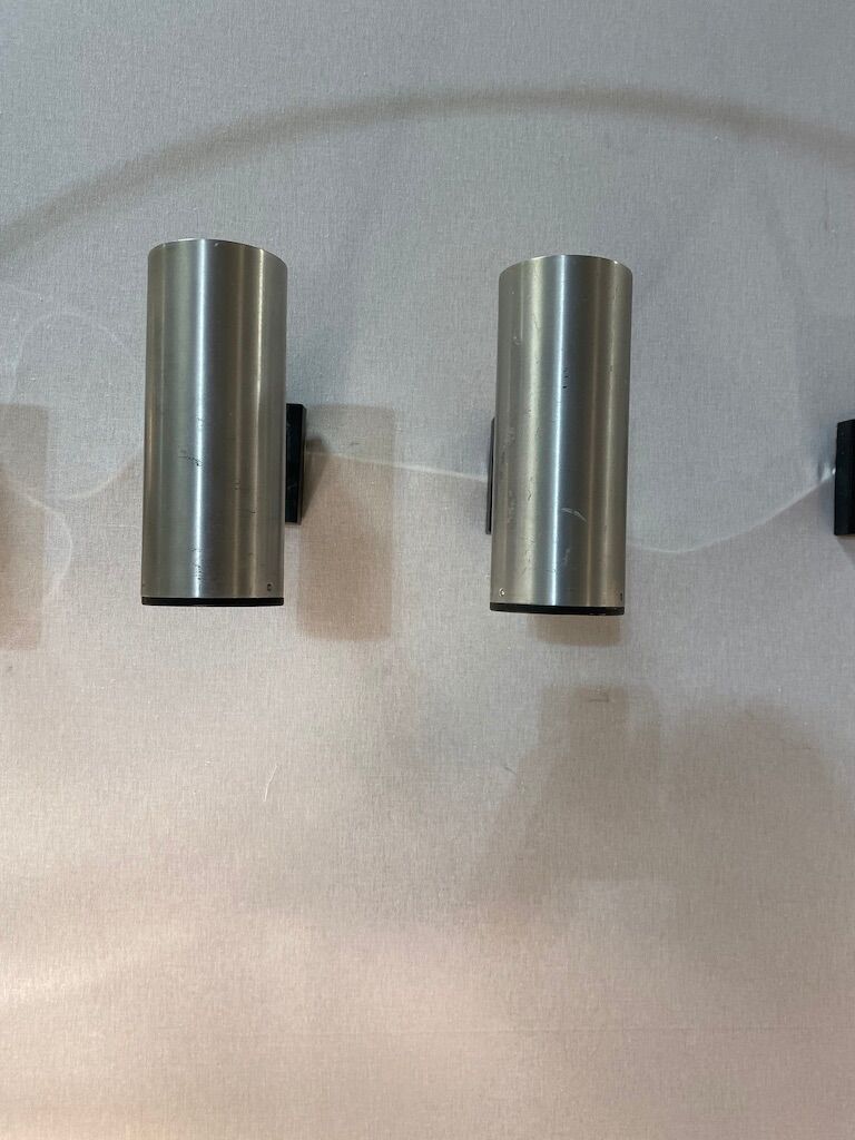 Staff Leuchten aluminium sconce from the 1970s