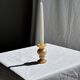 Small vintage candle holder in yellow onyx, H10 D5.5.