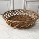 trio of woven rattan and bamboo baskets from the 60s and 70s
