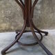 Coffee or round side table, curved wood, original label Ed Auricoste - Cahors (Lot) SB