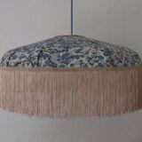 Japanese paper hanging lamp with fringe "Mona"