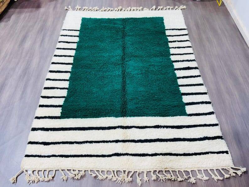 Handmade natural wool rug