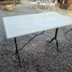 Bistro table top marble foot cast iron
