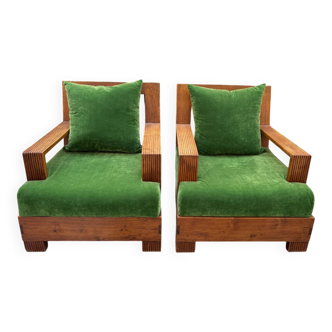 Pair of Art Deco armchairs
