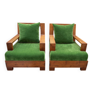 Pair of Art Deco armchairs
